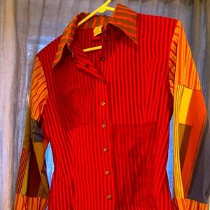 Save the queen button down